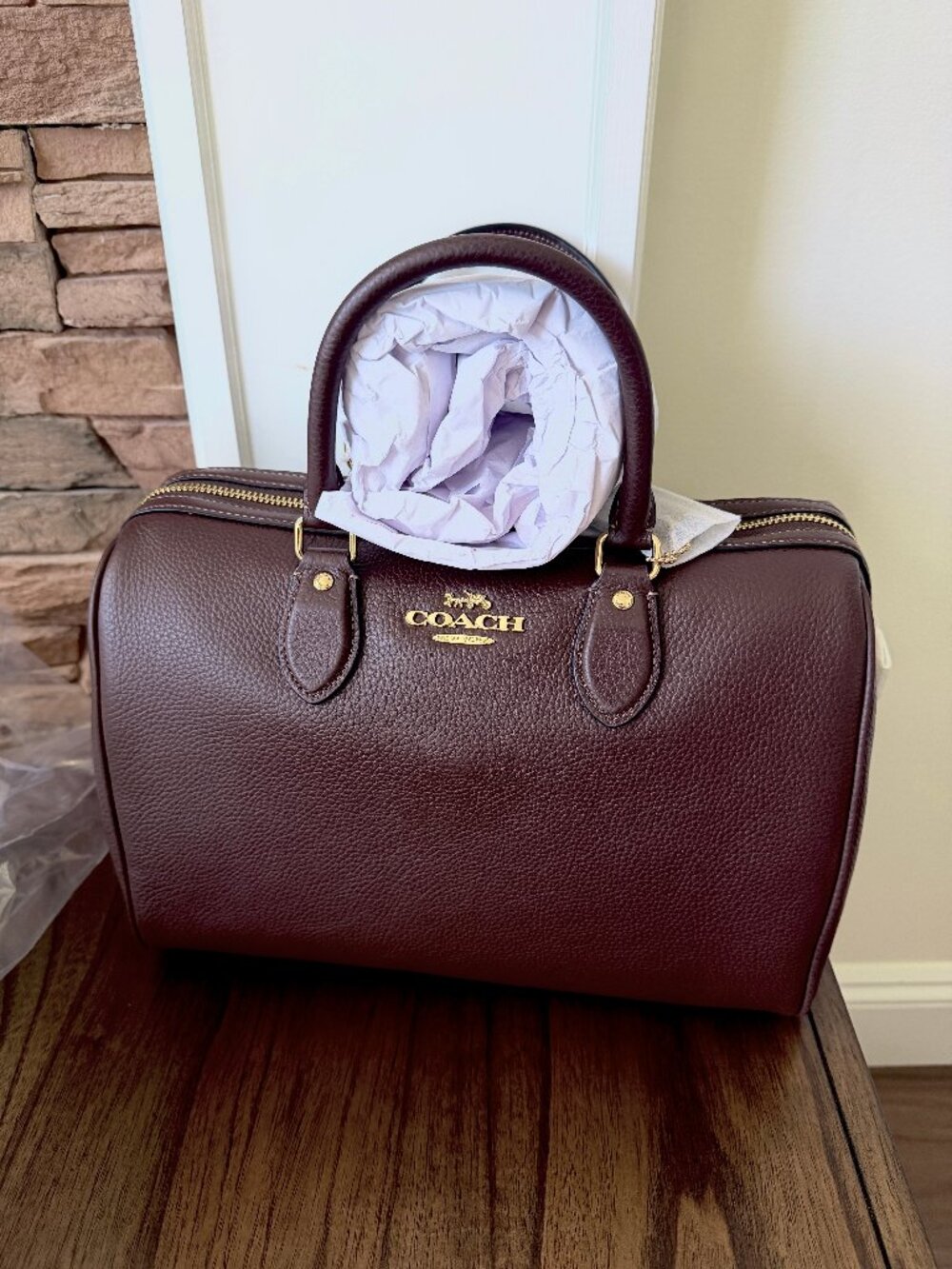 Brand New Coach Large Rowan In maple With Tags, Receipt & original packaging